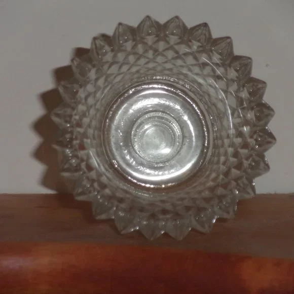 Vintage Clear Crystal Ribbed Glass Votive Tea Candle Holder Insert - Picture 8 of 8